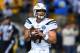 PITTSBURGH, PA - DECEMBER 02: Philip Rivers #17 of the Los Angeles Chargers warms up before the game Pittsburgh Steelers at Heinz Field on December 2, 2018 in Pittsburgh, Pennsylvania. (Photo by Joe Sargent/Getty Images)