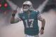MIAMI GARDENS, FL - DECEMBER 9: Ryan Tannehill #17 of the Miami Dolphins is introduced prior to the NFL game against the New England Patriots on December 9, 2018 at Hard Rock Stadium in Miami Gardens, Florida. The Dolphins defeated the Patriots 34-33. (Photo by Joel Auerbach/Getty Images)