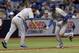 Toronto Blue Jays' Troy Tulowitzki, right, shakes hands with third base coach Luis Rivera after his home run off Tampa Bay Rays starting pitcher Matt Andriese during the fourth inning of a baseball game Friday, April 7, 2017, in St. Petersburg, Fla. (AP Photo/Chris O'Meara)