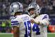 ARLINGTON, TEXAS - DECEMBER 09: Amari Cooper #19 of the Dallas Cowboys celebrates his second touchdown with Dak Prescott #4 against the Philadelphia Eagles at AT&T Stadium on December 09, 2018 in Arlington, Texas. (Photo by Richard Rodriguez/Getty Images)