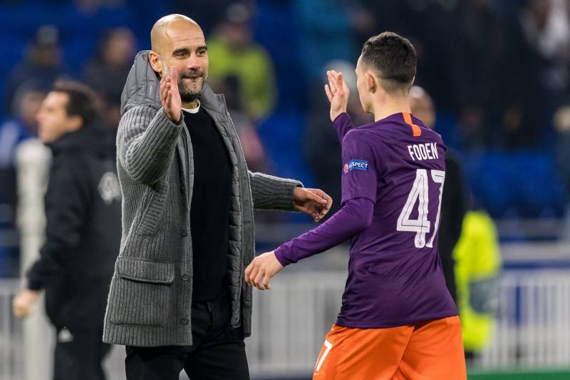 Image result for PEP GUARDIOLA AND PHIL FODEN