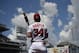 Washington Nationals' Bryce Harper stands on the on deck circle during the first inning of a baseball game against the St. Louis Cardinals, Monday, Sept. 3, 2018, in Washington. The Nationals won 4-3 in 10 innings. (AP Photo/Nick Wass)