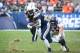 CARSON, CA - NOVEMBER 18: Running back Melvin Gordon #28 of the Los Angeles Chargers runs in front of inside linebacker Joey Jewell #47 of the Denver Broncos in the third quarter at StubHub Center on November 18, 2018 in Carson, California. (Photo by Jayne Kamin-Oncea/Getty Images)