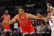 CHICAGO, ILLINOIS - DECEMBER 10: Jabari Parker #2 of the Chicago Bulls moves away from Frank Mason III #10 of the Sacramento Kings at the United Center on December 10, 2018 in Chicago, Illinois. NOTE TO USER: User expressly acknowledges and agrees that, by downloading and or using this photograph, User is consenting to the terms and conditions of the Getty Images License Agreement. (Photo by Jonathan Daniel/Getty Images)