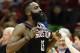 HOUSTON, TX - DECEMBER 13: James Harden #13 of the Houston Rockets reacts after a three point basket during the fourth quarter against the Los Angeles Lakers at Toyota Center on December 13, 2018 in Houston, Texas. NOTE TO USER: User expressly acknowledges and agrees that, by downloading and or using this photograph, User is consenting to the terms and conditions of the Getty Images License Agreement. (Photo by Bob Levey/Getty Images)