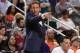 PHOENIX, AZ - JULY 5: Assistsant Coach Todd Troxel of the Phoenix Mercury coaches during the game against the Connecticut Sun on July 5, 2018 at Talking Stick Resort Arena in Phoenix, Arizona. NOTE TO USER: User expressly acknowledges and agrees that, by downloading and or using this Photograph, user is consenting to the terms and conditions of the Getty Images License Agreement. Mandatory Copyright Notice: Copyright 2018 NBAE (Photo by Barry Gossage/NBAE via Getty Images)