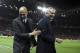 FILE - In this Wednesday, Oct. 26, 2016 file photo, Manchester City's manager Pep Guardiola, left, and Manchester United's manager Jose Mourinho smile ahead of their English League Cup soccer match at Old Trafford stadium in Manchester. There were handshakes, smiles, even an embrace, in the first two head-to-heads between Pep Guardiola and Jose Mourinho in English soccer. With the pressure and tension ramped up a notch for the third Manchester derby of the season, will the two coaching adversaries be able to retain their new-found cordiality on Thursday, April 27? (AP Photo/Dave Thompson, file)