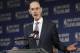 NBA Commissioner Adam Silver announces that the Cleveland Cavaliers will host the 2022 NBA All Star game, Thursday, Nov. 1, 2018, in Cleveland. The 71st NBA All-Star game will take place at Quicken Loans Arena. The Cavaliers previously hosted the NBA All-Star game in 1997, when the NBA celebrated its 50th anniversary, and in 1981. (AP Photo/Tony Dejak)