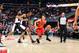ATLANTA, GA - DECEMBER 18: Trae Young #11 of the Atlanta Hawks drives to the basket against the Washington Wizards on December 18, 2018 at State Farm Arena in Atlanta, Georgia. NOTE TO USER: User expressly acknowledges and agrees that, by downloading and/or using this Photograph, user is consenting to the terms and conditions of the Getty Images License Agreement. Mandatory Copyright Notice: Copyright 2018 NBAE (Photo by Scott Cunningham/NBAE via Getty Images)