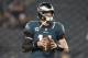 PHILADELPHIA, PA - DECEMBER 03: Carson Wentz #11 of the Philadelphia Eagles warms up prior to the game against the Washington Redskins at Lincoln Financial Field on December 3, 2018 in Philadelphia, Pennsylvania. (Photo by Mitchell Leff/Getty Images)