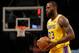 BROOKLYN, NY - DECEMBER 18: (NEW YORK DAILIES OUT) LeBron James #23 of the Los Angeles Lakers in action against the Brooklyn Nets at Barclays Center on December 18, 2018 in the Brooklyn borough of New York City. The Nets defeated the Lakers 115-110. NOTE TO USER: User expressly acknowledges and agrees that, by downloading and/or using this photograph, user is consenting to the terms and conditions of the Getty Images License Agreement. (Photo by Jim McIsaac/Getty Images)
