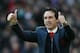Arsenal's Spanish head coach Unai Emery gestures on the touchline during the English Premier League football match between Arsenal and Burnley at the Emirates Stadium in London on December 22, 2018. (Photo by Ian KINGTON / AFP) / RESTRICTED TO EDITORIAL USE. No use with unauthorized audio, video, data, fixture lists, club/league logos or 'live' services. Online in-match use limited to 120 images. An additional 40 images may be used in extra time. No video emulation. Social media in-match use limited to 120 images. An additional 40 images may be used in extra time. No use in betting publications, games or single club/league/player publications. / (Photo credit should read IAN KINGTON/AFP/Getty Images)
