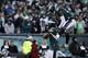 Philadelphia Eagles' LaRoy Reynolds, left, and Deiondre' Hall celebrate after a defensive stop during the second half of an NFL football game against the Houston Texans, Sunday, Dec. 23, 2018, in Philadelphia. (AP Photo/Matt Rourke)