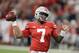 Ohio State quarterback Dwayne Haskins (7) throws during the first half of the Big Ten championship NCAA college football game against Northwestern, Saturday, Dec. 1, 2018, in Indianapolis. (AP Photo/Darron Cummings)