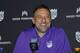 SACRAMENTO, CA - JUNE 23: GM Vlade Divac looks on as Marvin Bagley III of the Sacramento Kings is introduced to the media on June 23, 2018 at the Golden 1 Center in Sacramento, California. NOTE TO USER: User expressly acknowledges and agrees that, by downloading and/or using this Photograph, user is consenting to the terms and conditions of the Getty Images License Agreement. Mandatory Copyright Notice: Copyright 2017 NBAE (Photo by Rocky Widner/NBAE via Getty Images)Vlade Divac