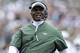 New York Jets head coach Todd Bowles in action against the Indianapolis Colts during an NFL football game on Sunday, Oct. 14, 2018, in East Rutherford, N.J. (Brad Penner/AP Images for Panini)