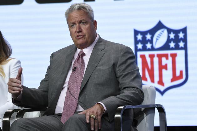 Rex Ryan, football analyst and former NFL coach, participates in the