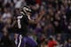 BALTIMORE, MARYLAND - DECEMBER 30: Quarterback Lamar Jackson #8 of the Baltimore Ravens reacts as he runs for a touchdown in the first quarter against the Cleveland Browns at M&T Bank Stadium on December 30, 2018 in Baltimore, Maryland. (Photo by Patrick Smith/Getty Images)
