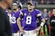 Minnesota Vikings quarterback Kirk Cousins (8) watches from the bench during the second half of an NFL football game against the Chicago Bears, Sunday, Dec. 30, 2018, in Minneapolis. (AP Photo/Bruce Kluckhohn)