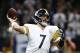 Pittsburgh Steelers quarterback Ben Roethlisberger (7) passes in the first half of an NFL football game against the New Orleans Saints in New Orleans, Sunday, Dec. 23, 2018. (AP Photo/Butch Dill)