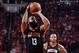 HOUSTON, TX - MAY 14: James Harden #13 of the Houston Rockets shoots a free throw against the Golden State Warriors in Game One of the Western Conference Finals of the 2018 NBA Playoffs on May 14, 2018 at the Toyota Center in Houston, Texas. NOTE TO USER: User expressly acknowledges and agrees that, by downloading and or using this photograph, User is consenting to the terms and conditions of the Getty Images License Agreement. Mandatory Copyright Notice: Copyright 2018 NBAE (Photo by Bill Baptist/NBAE via Getty Images)