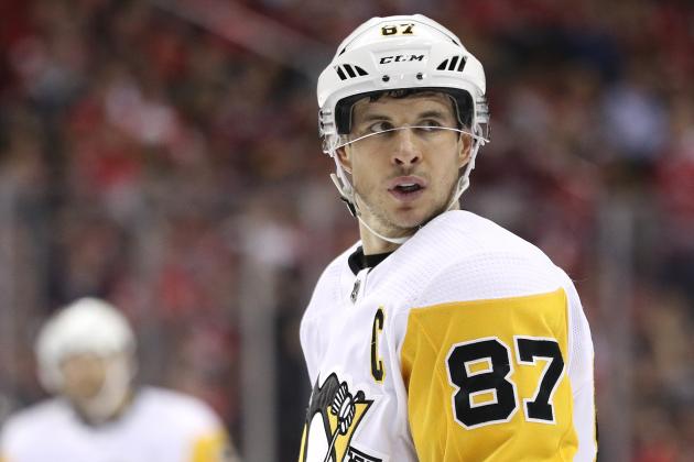 WASHINGTON, DC - DECEMBER 19: Sidney Crosby #87 of the Pittsburgh Penguins looks on against the Washington Capitals during the first period at Capital One Arena on December 19, 2018 in Washington, DC. (Photo by Patrick Smith/Getty Images)