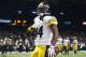 Pittsburgh Steelers wide receiver Antonio Brown (84) celebrates sho touchdown reception in the second half of an NFL football game against the New Orleans Saints in New Orleans, Sunday, Dec. 23, 2018. (AP Photo/Butch Dill)