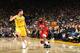 OAKLAND, CA - JANUARY 3: James Harden #13 of the Houston Rockets handles the ball against the Golden State Warriors on January 3, 2019 at ORACLE Arena in Oakland, California. NOTE TO USER: User expressly acknowledges and agrees that, by downloading and or using this photograph, user is consenting to the terms and conditions of Getty Images License Agreement. Mandatory Copyright Notice: Copyright 2019 NBAE (Photo by Noah Graham/NBAE via Getty Images)