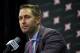 FILE - In this July 16, 2018, file photo, Texas Tech football head coach Kliff Kingsbury speaks during NCAA college football Big 12 media days in Frisco, Texas, Monday, July 16, 2018. Kingsbury is entering his sixth season as Texas Tech's coach and owns a 30-33 mark that includes a 6-7 record last season. (AP Photo/Cooper Neill, File)