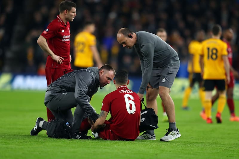 Image result for LOVREN INJURED vs wolves