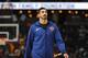 New York Knicks center Enes Kanter (00) in the first half of an NBA basketball game Tuesday, Jan. 1, 2019, in Denver. (AP Photo/David Zalubowski)