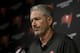 Tampa Bay Buccaneers head coach Dirk Koetter talks with the media following a 34-32 loss to the Atlanta Falcons in an NFL football game Sunday, Dec. 30, 2018, in Tampa, Fla. (AP Photo/Jason Behnken)