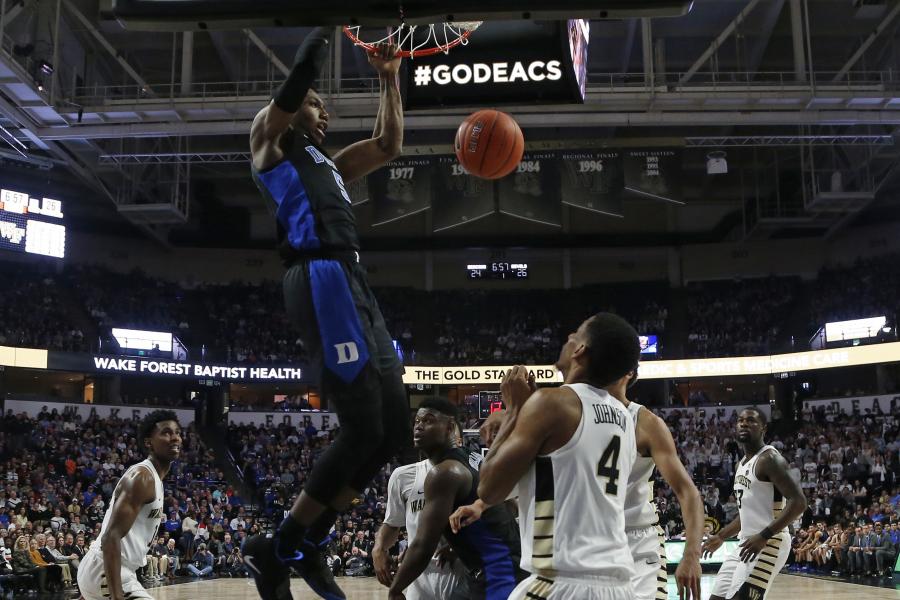 Rj Barrett Zion Williamson Lead Duke To 87 65 Blowout Win Vs