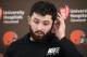 Cleveland Browns quarterback Baker Mayfield speaks at a news conference after an NFL football game against the Baltimore Ravens, Sunday, Dec. 30, 2018, in Baltimore. (AP Photo/Nick Wass)
