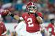 MIAMI, FL - DECEMBER 29: Jalen Hurts #2 of the Alabama Crimson Tide warms up prior to the game against the Oklahoma Sooners during the College Football Playoff Semifinal at the Capital One Orange Bowl at Hard Rock Stadium on December 29, 2018 in Miami, Florida. (Photo by Michael Reaves/Getty Images)
