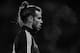 VILLAREAL, SPAIN - JANUARY 03: (EDITORS NOTE: the image has been converted to black and white) Gareth Bale of Real Madrid CF looks on prior to the La Liga match between Villarreal CF and Real Madrid CF at Estadio de la Ceramica on January 3, 2019 in Villareal, Spain. (Photo by David Aliaga/MB Media/Getty Images)