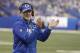 FILE - In this Dec. 31, 2017, file photo, Indianapolis Colts head coach Chuck Pagano applauds during the second half of an NFL football game against the Houston Texans, in Indianapolis. John Elway's search for his fourth coach in six seasons begins with former Colts head coach Chuck Pagano, a native of Boulder, Colorado, on Wednesday, Jan. 2, 2019. (AP Photo/Darron Cummings, File)