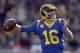 Los Angeles Rams quarterback Jared Goff passes against the San Francisco 49ers during the first half in an NFL football game Sunday, Dec. 30, 2018, in Los Angeles. (AP Photo/Marcio Jose Sanchez)