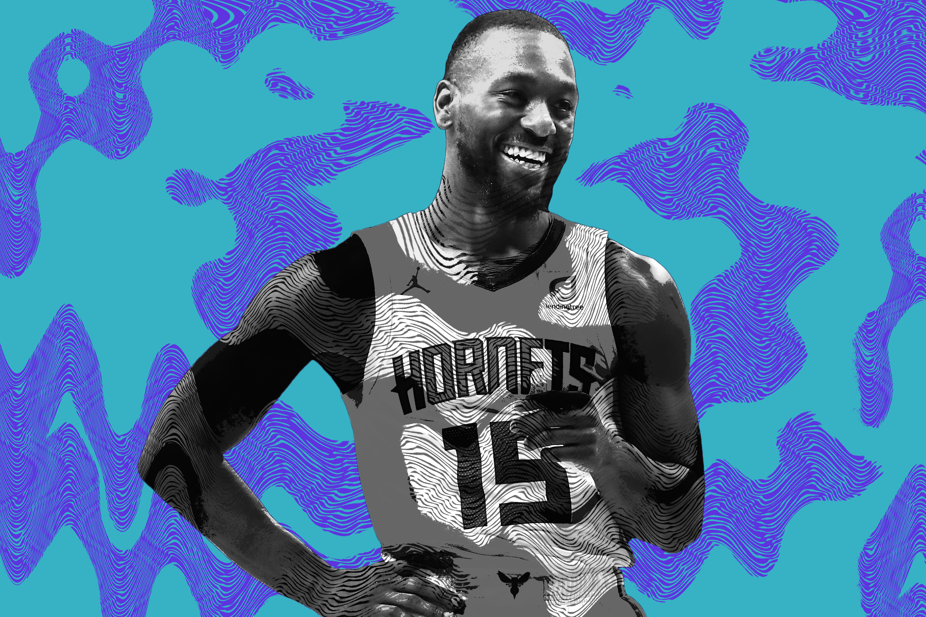 Kemba Walker Hornet's Hive Photo with Autographed NBA Game-Used Floor Curve  Display