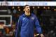 New York Knicks center Enes Kanter (00) in the first half of an NBA basketball game Tuesday, Jan. 1, 2019, in Denver. (AP Photo/David Zalubowski)