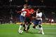 MANCHESTER, ENGLAND - AUGUST 27: Dele Alli of Tottenham Hotspur, Paul Pogba of Manchester United and Danny Rose of Tottenham Hotspur battle for possession during the Premier League match between Manchester United and Tottenham Hotspur at Old Trafford on August 27, 2018 in Manchester, United Kingdom. (Photo by Clive Mason/Getty Images)