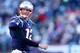 FOXBOROUGH, MASSACHUSETTS - DECEMBER 30: Tom Brady #12 of the New England Patriots looks on during the game against the New York Jets at Gillette Stadium on December 30, 2018 in Foxborough, Massachusetts. (Photo by Maddie Meyer/Getty Images)
