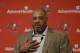 New Tampa Bay Buccaneers assistant head coach and run game coordinator Harold Goodwin during a news conference Friday, Jan. 11, 2019, in Tampa, Fla. (AP Photo/Chris O'Meara)