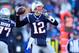 FOXBOROUGH, MASSACHUSETTS - DECEMBER 30: Tom Brady #12 of the New England Patriots makes a pass during the game against the New York Jets at Gillette Stadium on December 30, 2018 in Foxborough, Massachusetts. (Photo by Maddie Meyer/Getty Images)