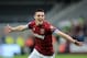 LONDON, ENGLAND - JANUARY 12: Declan Rice of West Ham United celebrates after scoring his team's first goal during the Premier League match between West Ham United and Arsenal FC at London Stadium on January 12, 2019 in London, United Kingdom. (Photo by Marc Atkins/Getty Images)