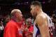 LOS ANGELES, CA - MAY 02: Owner Steve Ballmer of the Los Angeles Clippers greets Blake Griffin #32 after the Clippers defeated the San Antonio Spurs in Game Seven of the Western Conference quarterfinals of the 2015 NBA Playoffs at Staples Center on May 2, 2015 in Los Angeles, California. The Clippers won 111-109 to win the series four games to three. NOTE TO USER: User expressly acknowledges and agrees that, by downloading and or using this photograph, User is consenting to the terms and conditions of the Getty Images License Agreement. (Photo by Stephen Dunn/Getty Images)
