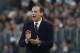 Juventus coach Massimiliano Allegri gestures during the Champions League group H soccer match between Juventus and Valencia at the Allianz stadium in Turin, Italy, Tuesday, Nov. 27, 2018. (AP Photo/Antonio Calanni)