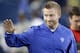 Los Angeles Rams head coach Sean McVay arrives for an NFL football game against the Philadelphia Eagles Sunday, Dec. 16, 2018, in Los Angeles. (AP Photo/Marcio Jose Sanchez)
