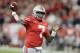 Ohio State quarterback Dwayne Haskins throws during the first half of the Big Ten championship NCAA college football game against Northwestern, Saturday, Dec. 1, 2018, in Indianapolis. (AP Photo/Darron Cummings)