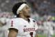 Oklahoma quarterback Kyler Murray (1) looks up, during the first half of the Orange Bowl NCAA college football game against Alabama, Saturday, Dec. 29, 2018, in Miami Gardens, Fla. (AP Photo/Lynne Sladky)